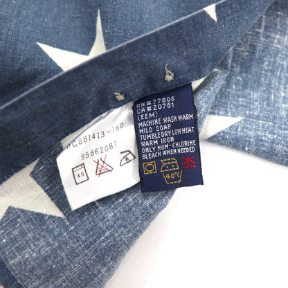 TOMMY HILFIGER 90年代 星柄 ボタンダウンシャツ L ネイビー コットン