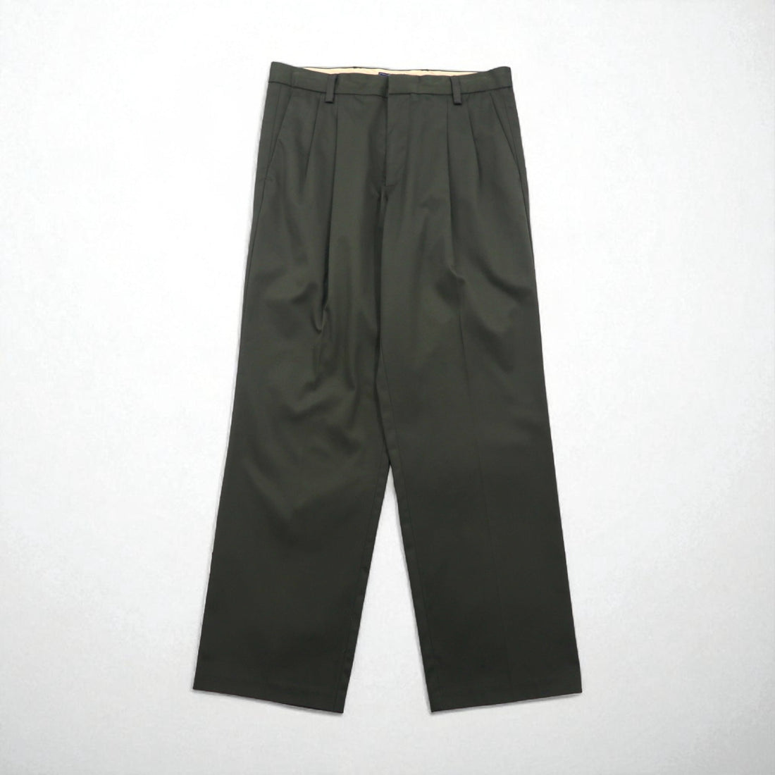 DOCKERS ( Levi's ) クラシックフィット 2タック ワイド スラックスパンツ L カーキ コットン