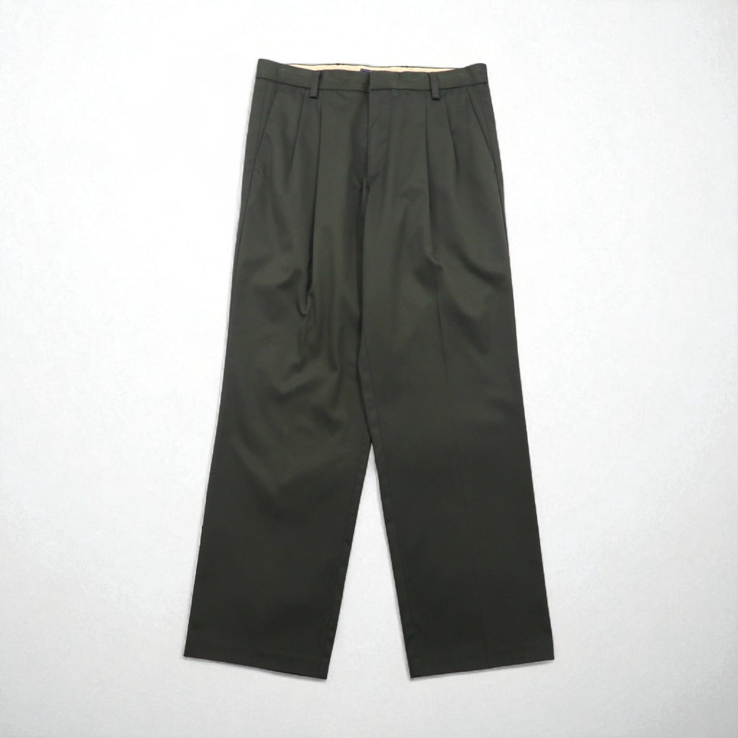 DOCKERS ( Levi's ) クラシックフィット 2タック ワイド スラックスパンツ L カーキ コットン