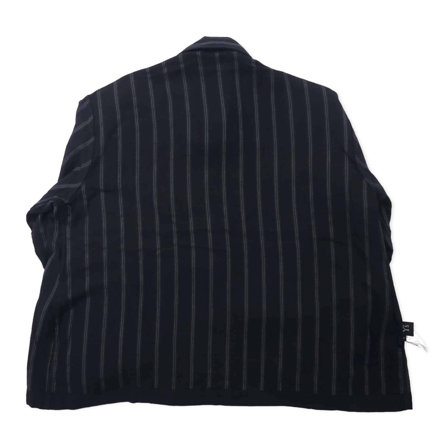 Y's リバーシブル ガーゼシャツジャケット S ブラック コットン リネン混 YF-B30-330 日本製