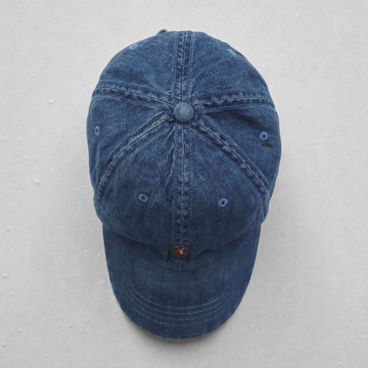 Polo Ralph Lauren デニム ベースボール キャップ ブルー コットン スモールポニー刺繡