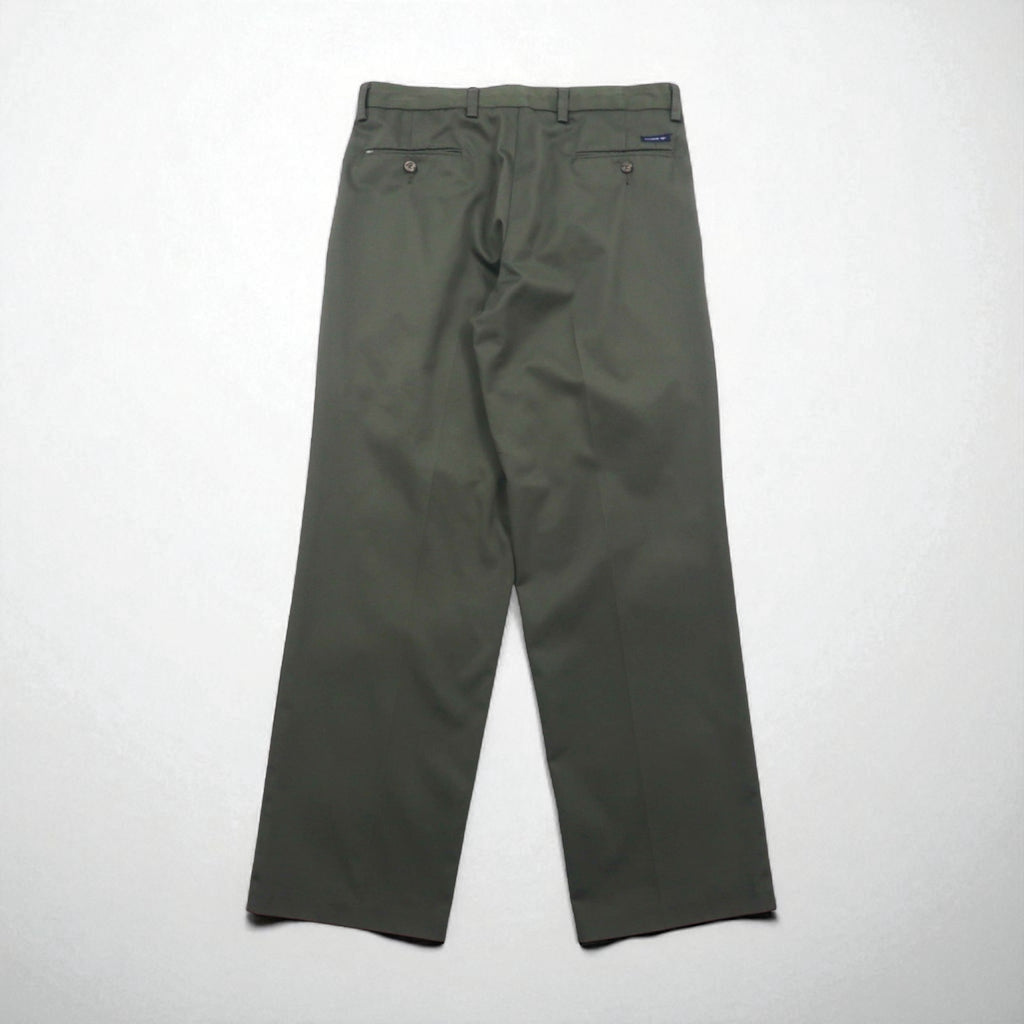 DOCKERS ( Levi's ) クラシックフィット 2タック ワイド スラックスパンツ L カーキ コットン