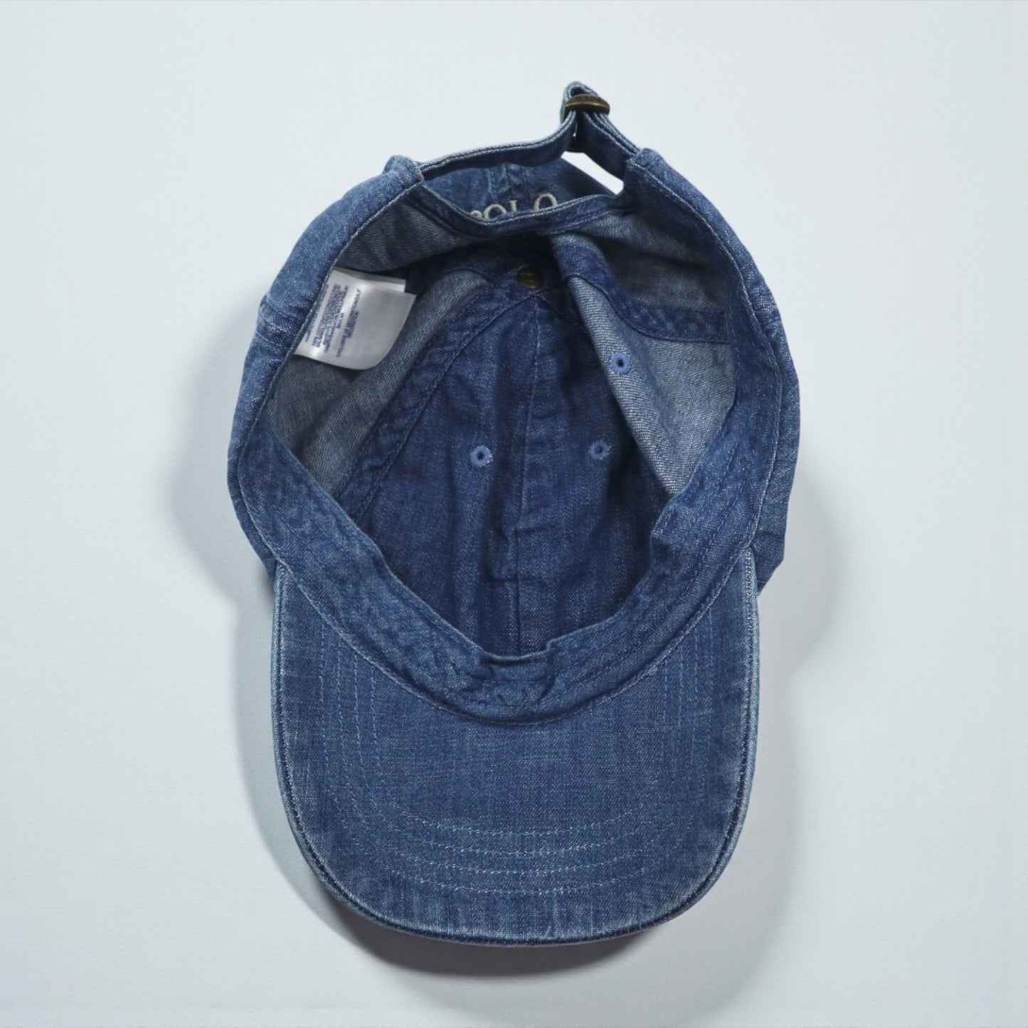 Polo Ralph Lauren デニム ベースボール キャップ ブルー コットン スモールポニー刺繡