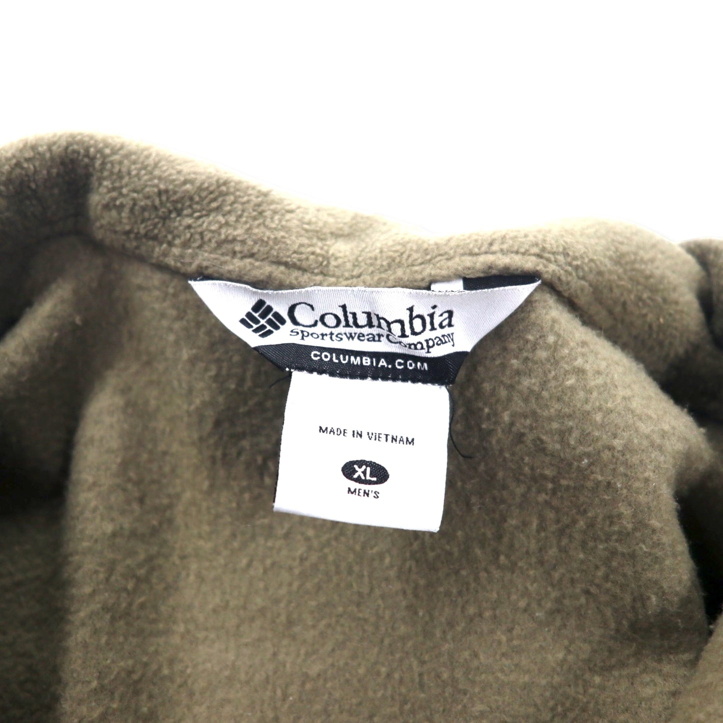 Columbia フルジップ フリースジャケット XL ブラウン ポリエステル ワンポイントロゴ刺繍 ビッグサイズ XM6861