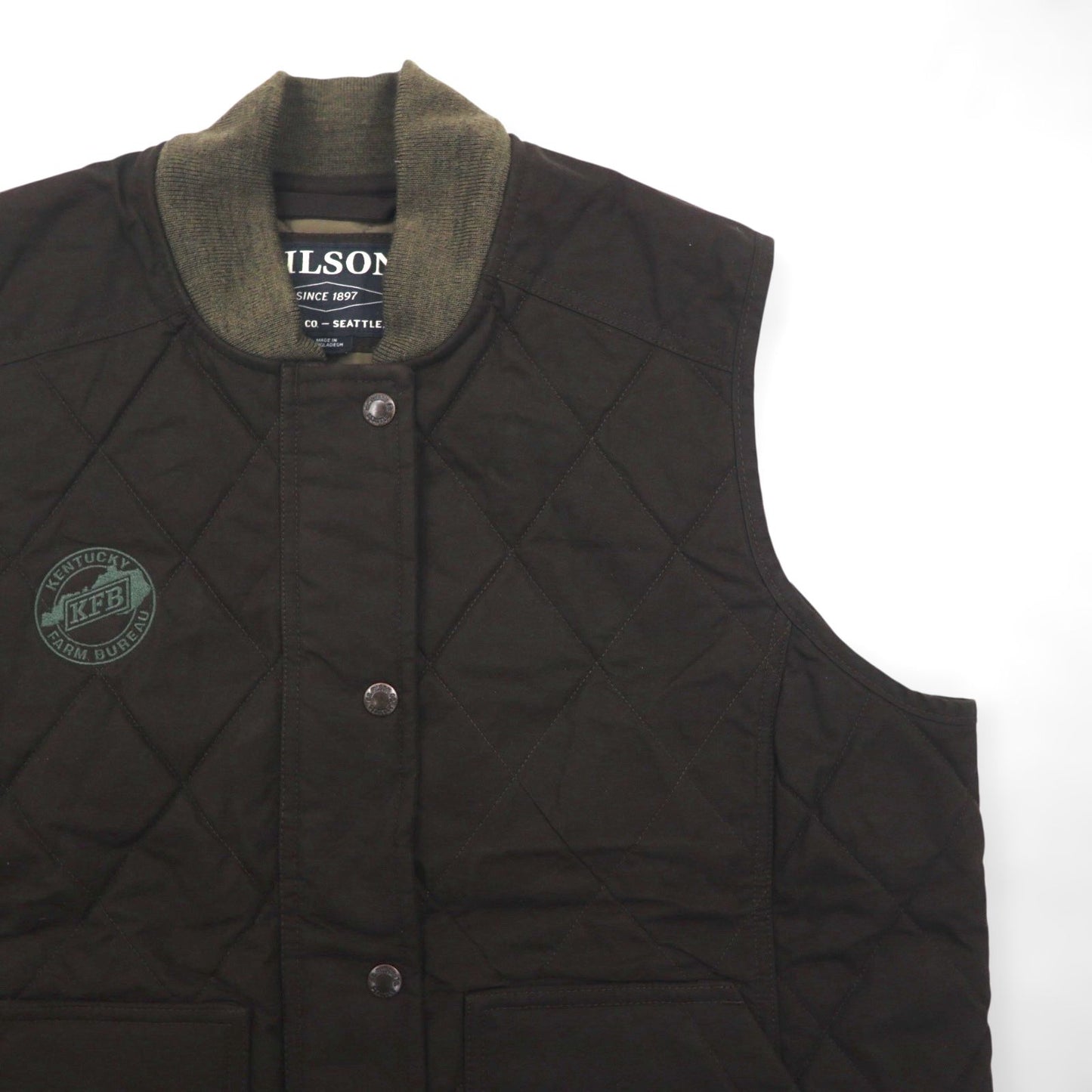 FILSON キルテッドフィールドベスト XL 中綿 キルティング ダブルジップ マルチポケット 20067997