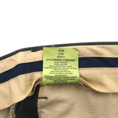 DOCKERS ( Levi's ) クラシックフィット 2タック ワイド スラックスパンツ L カーキ コットン