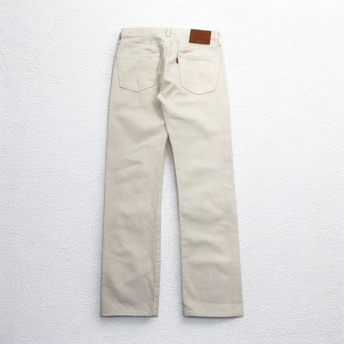 Levi's PREMIUM Big E 501 White Denim Pants, Medium, Natural Color, Button Fly, 00501-3279