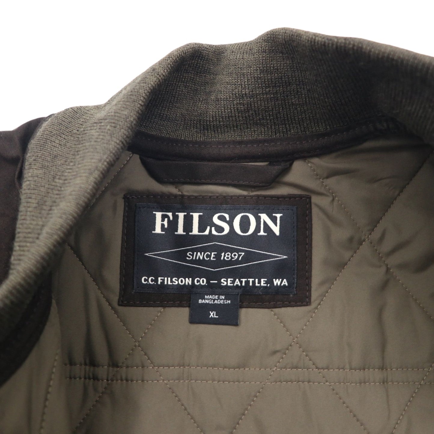 FILSON キルテッドフィールドベスト XL 中綿 キルティング ダブルジップ マルチポケット 20067997