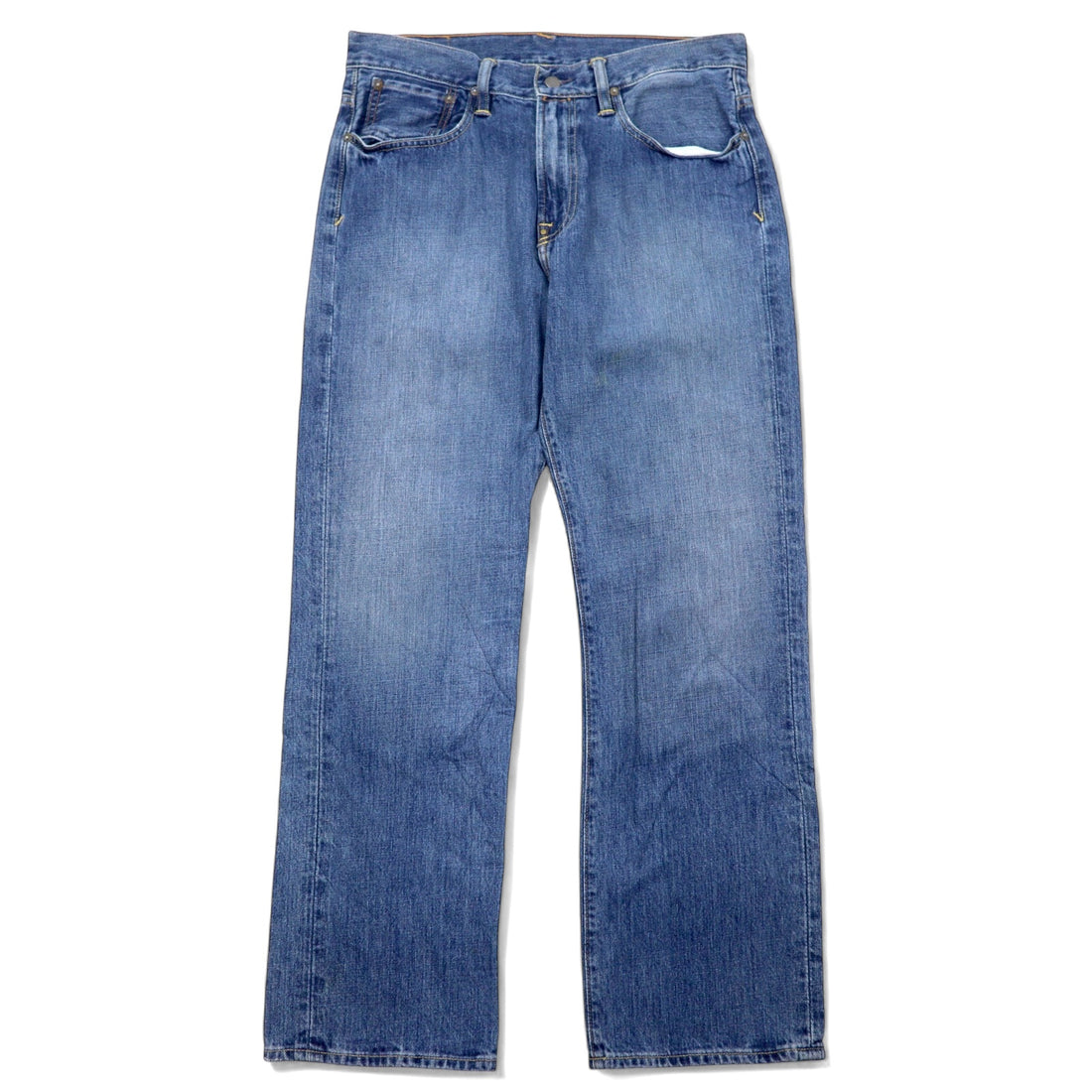 日本然リトテ-古着オンライン-POLO RALPH LAUREN デニムパンツ 32 ブルー コットン ジッパーフライ VINTAGE 15941 メキシコ製-POLO RALPH LAUREN Denim Pants 32 Blue Cotton Zipper Fly VINTAGE 15941 Mexico Made