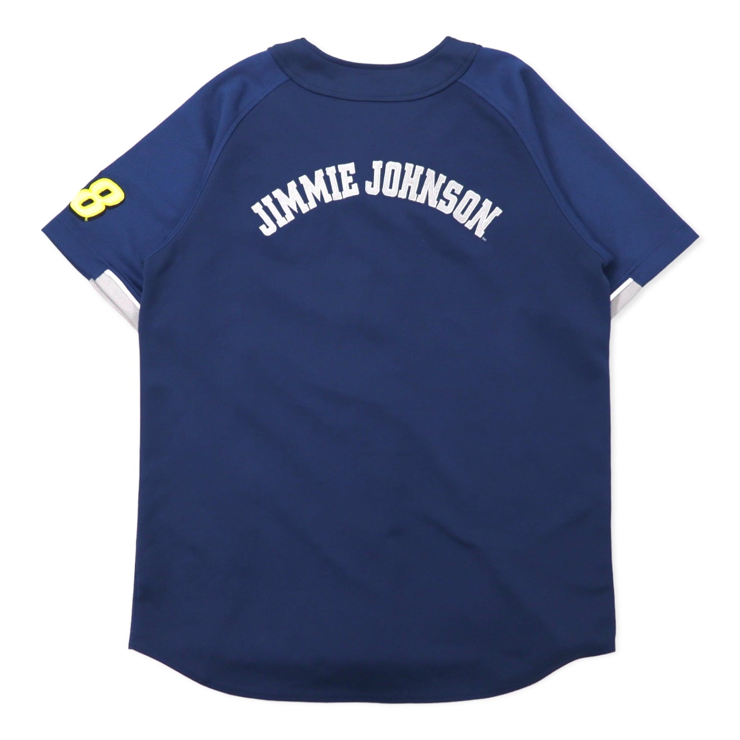 CHASE AUTHENTICS ベースボールシャツ L ネイビー ポリエステル LOWE'S レーシング JIMMIE JOHNSON ビッグサイズ