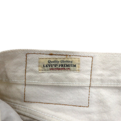 Levi's PREMIUM Big E 501 White Denim Pants, Medium, Natural Color, Button Fly, 00501-3279
