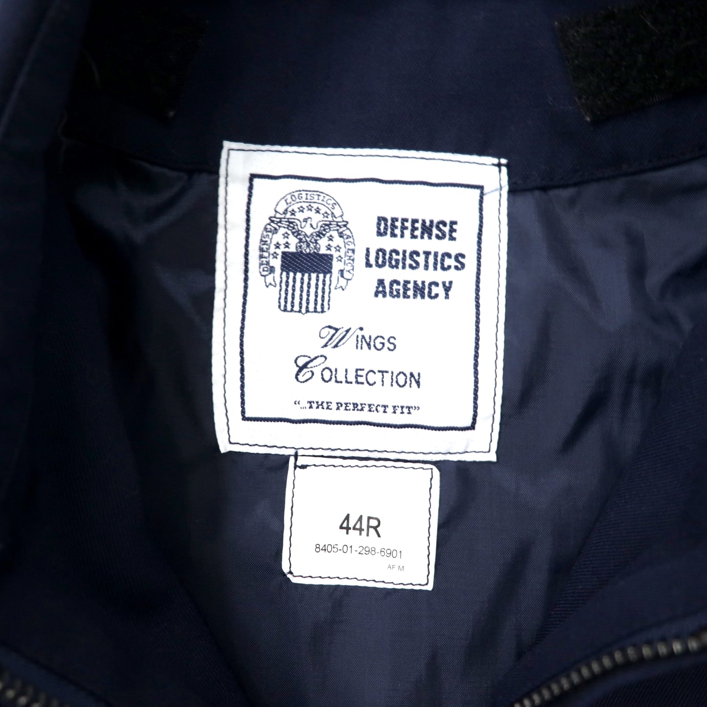 US AIR FORCE LIGHTWEIGHT JACKET フライトジャケット 44R ネイビー ウール ポリエステル WINGS COLLECTION ミリタリー 8405-01-298-6901