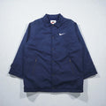 NIKE 90年代 銀タグ コーチジャケット L ネイビー ナイロン ロング丈 スナップボタン
