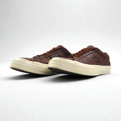 CONVERSE Leather One Star Sneakers, Size 27cm, Brown, 157744C