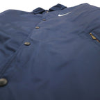 NIKE 90年代 銀タグ コーチジャケット L ネイビー ナイロン ロング丈 スナップボタン