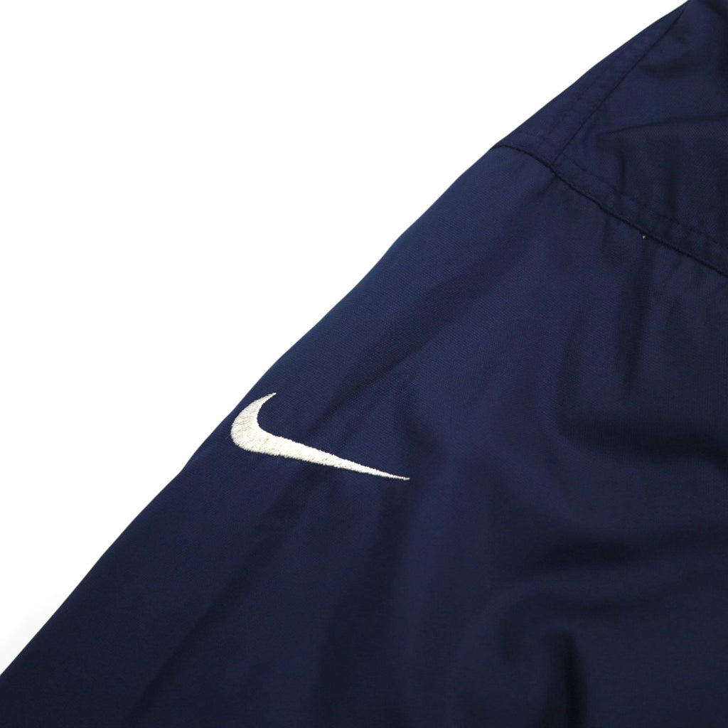 NIKE 90年代 銀タグ コーチジャケット L ネイビー ナイロン ロング丈 スナップボタン