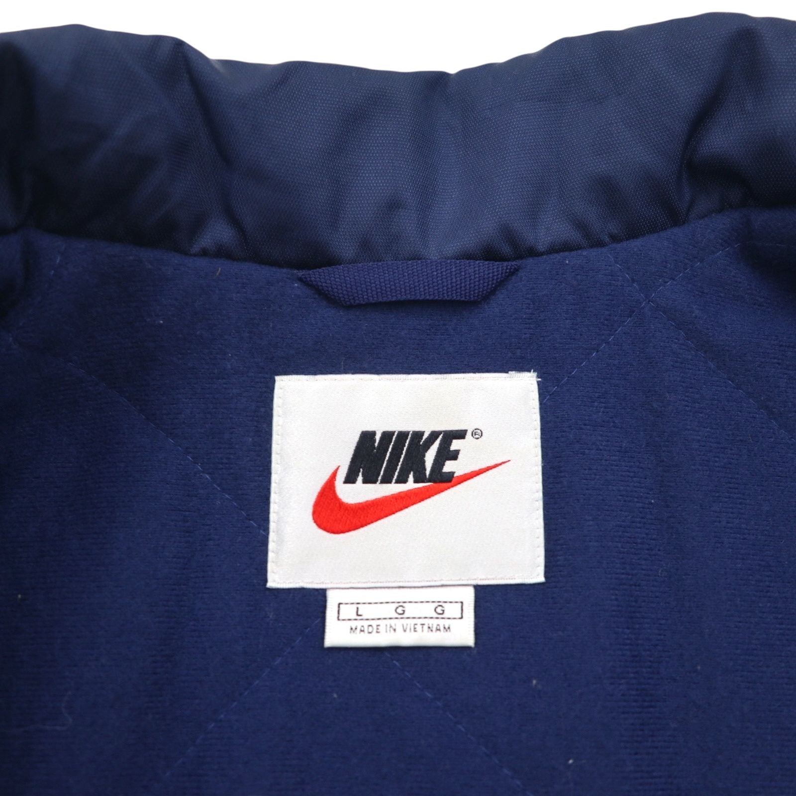 NIKE 90年代 銀タグ コーチジャケット L ネイビー ナイロン ロング丈 スナップボタン