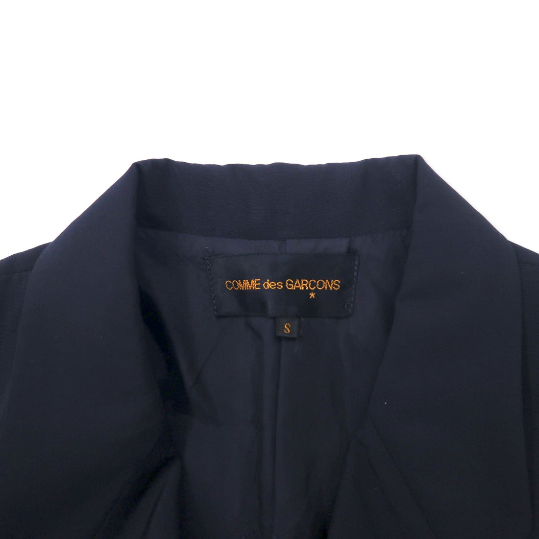 COMME des GARCONS 90s 4B Tailored Jacket S Navy Wool GJ-11052S Made in Japan