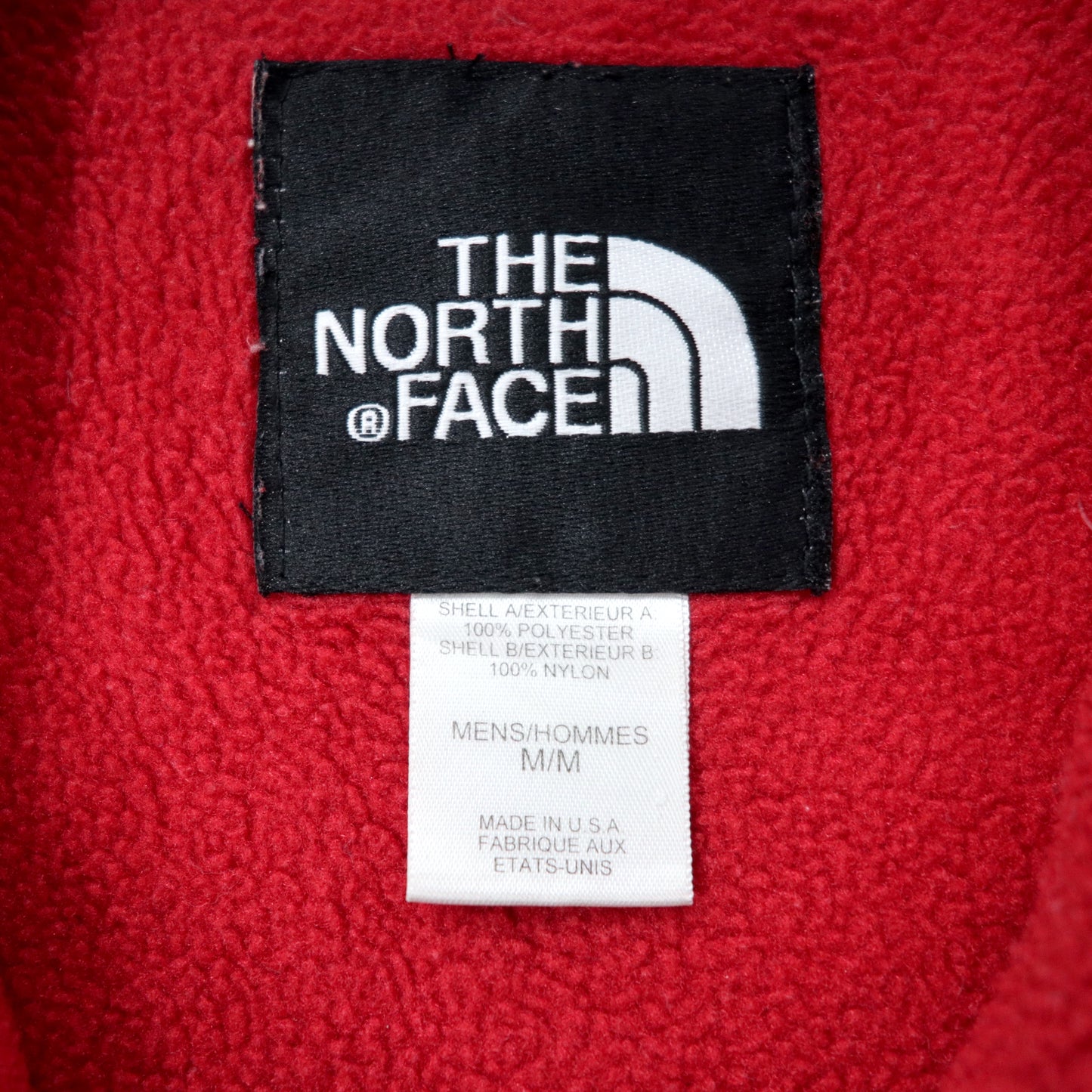 USA製 THE NORTH FACE デナリジャケット フリースジャケット M レッド ブラック ポリエステル POLARTEC ビッグサイズ Denali Jacket