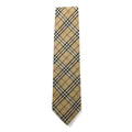 BURBERRY Made in Italy Nova Check Tie Beige Silk