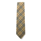 BURBERRY Made in Italy Nova Check Tie Beige Silk