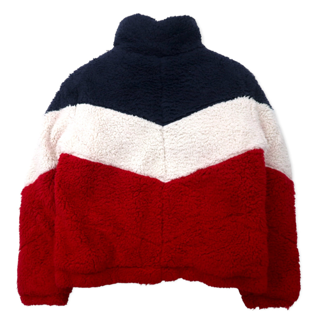TOMMY HILFIGER SPORT Sherpa Fleece Jacket M Navy White Red Tricolor Color Polyester