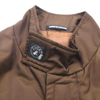 agnes b HOMME 90年代 フランス製 スタンドカラー コート L ブラウン 中綿