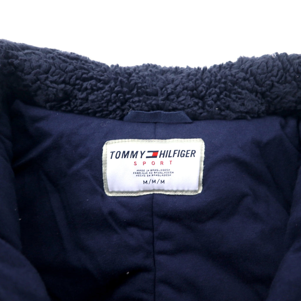 TOMMY HILFIGER SPORT Sherpa Fleece Jacket M Navy White Red Tricolor Color Polyester