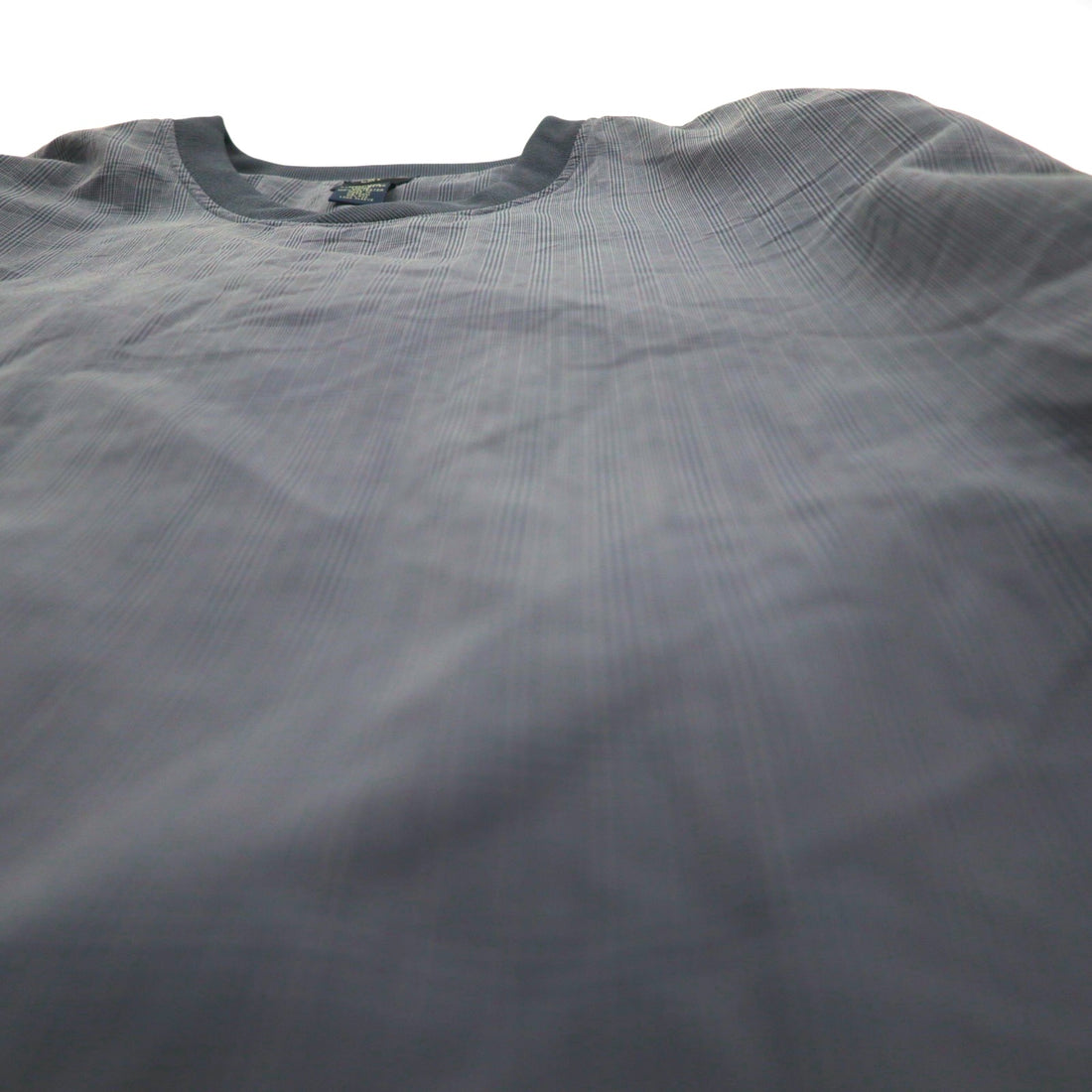 DOCKERS (Levi's) Waterproof Nylon Pullover Jacket, Size XL, Gray Check, Rayon and Polyester
