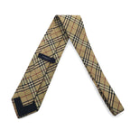 BURBERRY Made in Italy Nova Check Tie Beige Silk