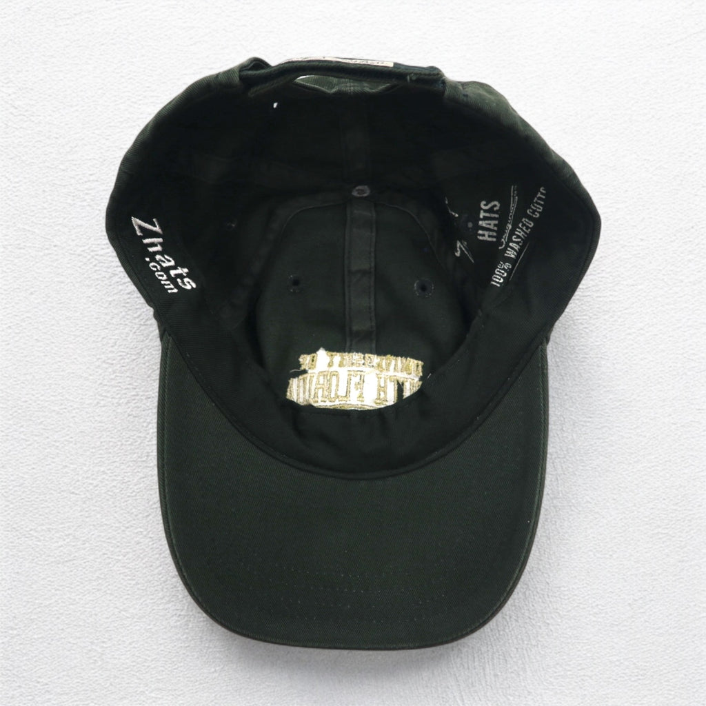 90s Zephyr Washed College Embroidery 6 Panel Cap Free Velcro Khaki South Florida Arch Logo