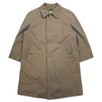 DAKS 70s Old Balmacaan Coat M Beige Iridescent Check Lining Removable Liner Made in Japan