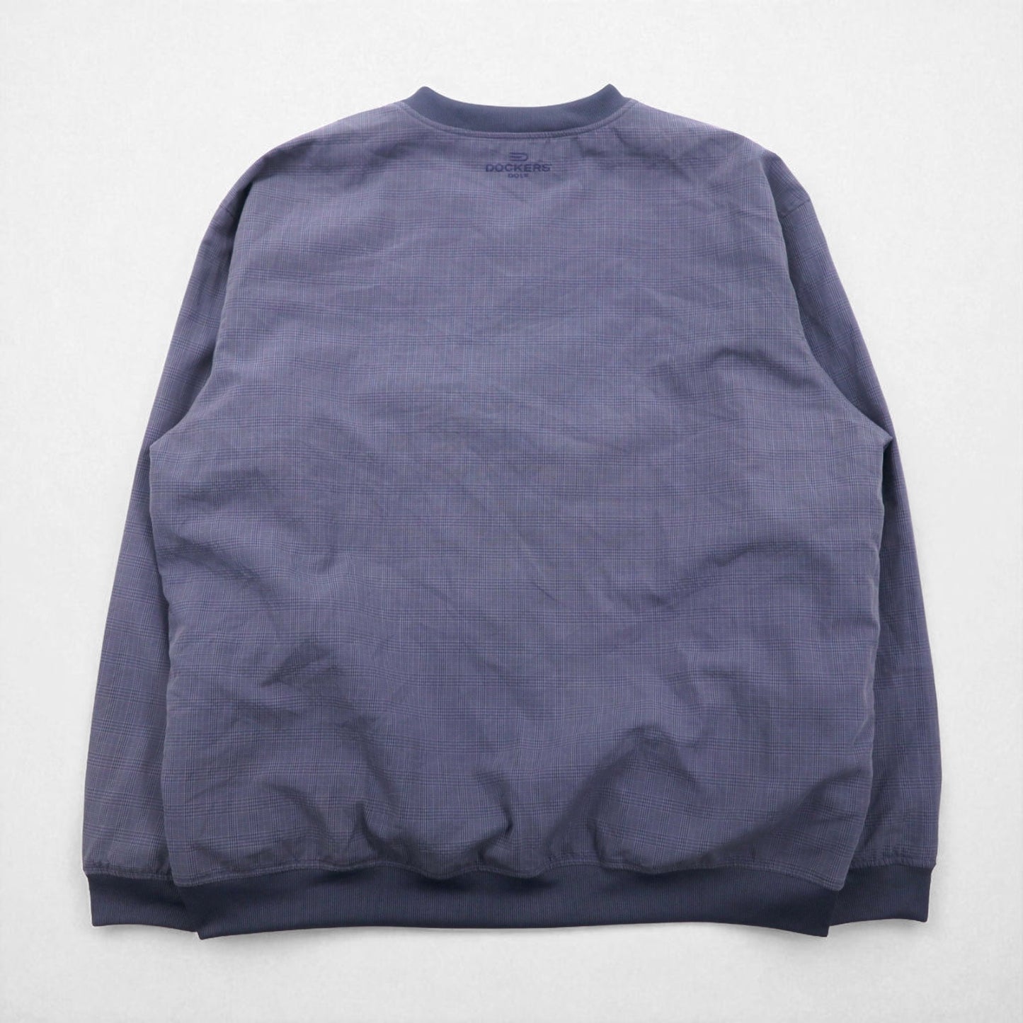 DOCKERS ( Levi's ) ピステ プルオーバー ナイロンジャケット XL グレー チェック レーヨン ポリエステル 防水
