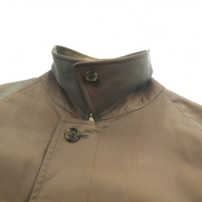 DAKS 70s Old Balmacaan Coat M Beige Iridescent Check Lining Removable Liner Made in Japan