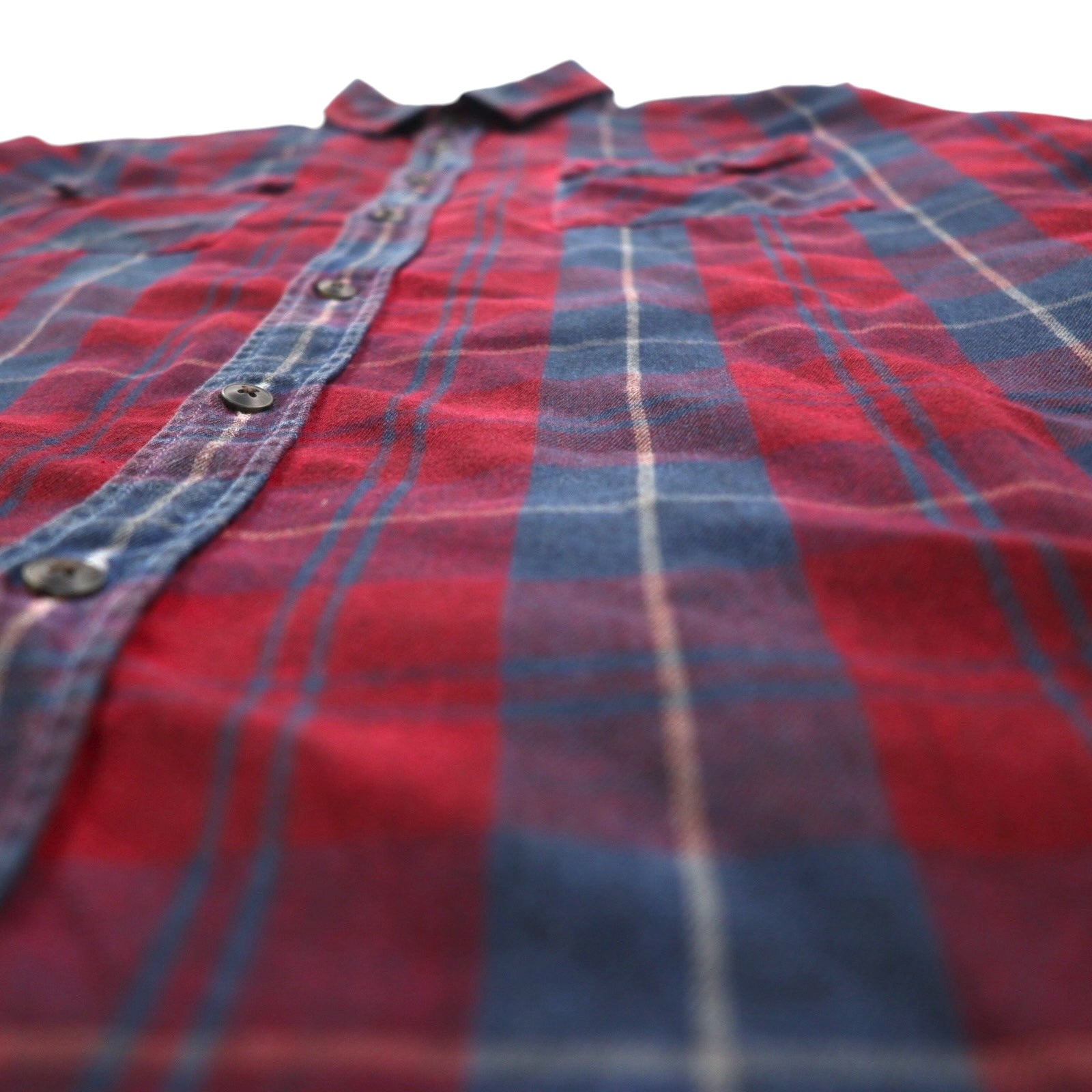 Barbour INTERNATIONAL ライトネル ワークシャツ XL ネイビー レッド チェック コットン