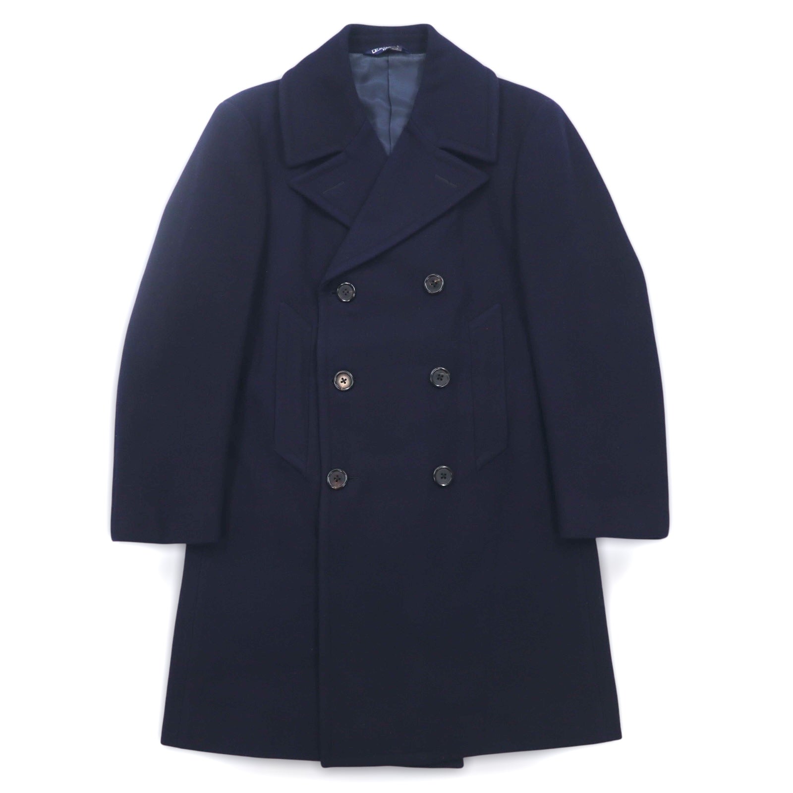 Polo by Ralph Lauren Double Chesterfield Coat, Medium, Navy, Wool, Impact 21, Made in Japan