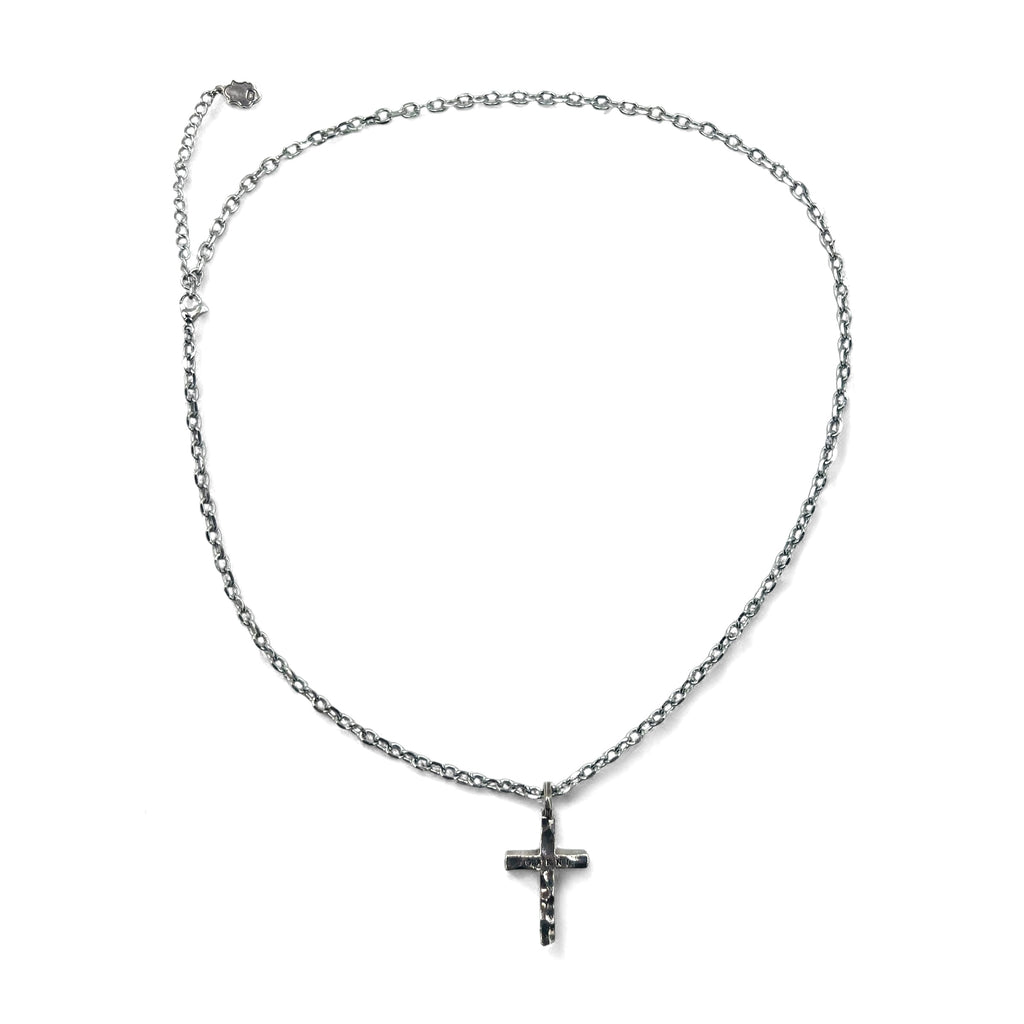 GARNI 鎚目 クロス 十字架 ネックレス シルバー SILVER 925 ハンマーワーク ロザリオ