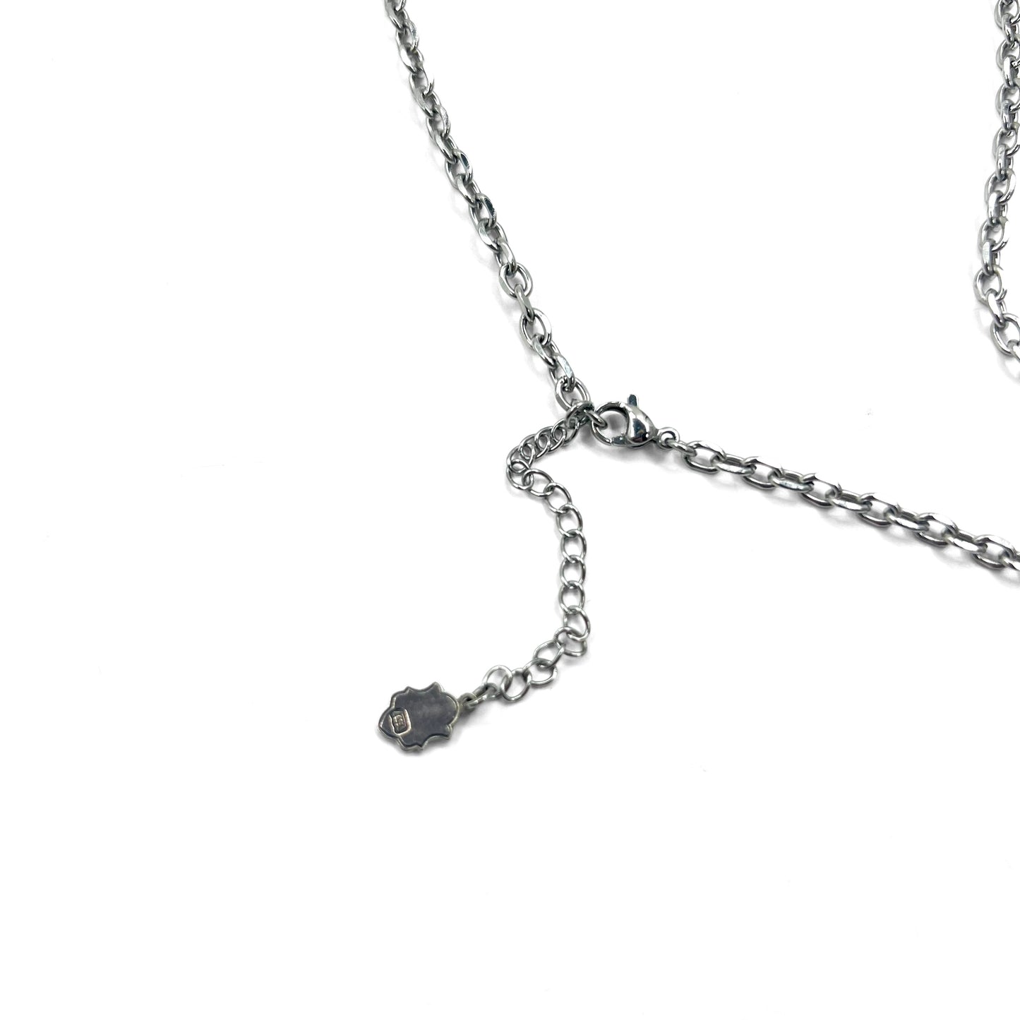 GARNI Hammered Cross Necklace Silver 925 Hammerwork Rosary