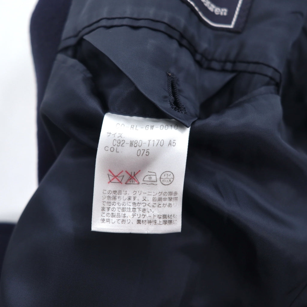 Polo by Ralph Lauren Double Chesterfield Coat, Medium, Navy, Wool, Impact 21, Made in Japan