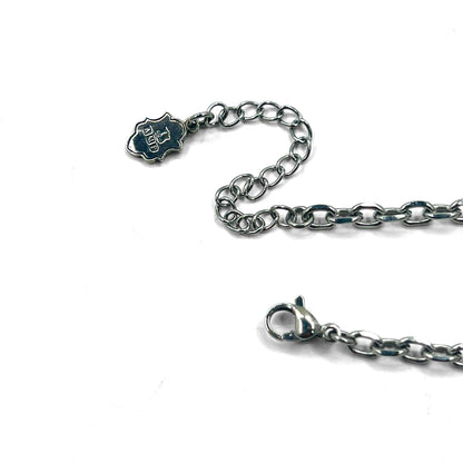 GARNI Hammered Cross Necklace Silver 925 Hammerwork Rosary