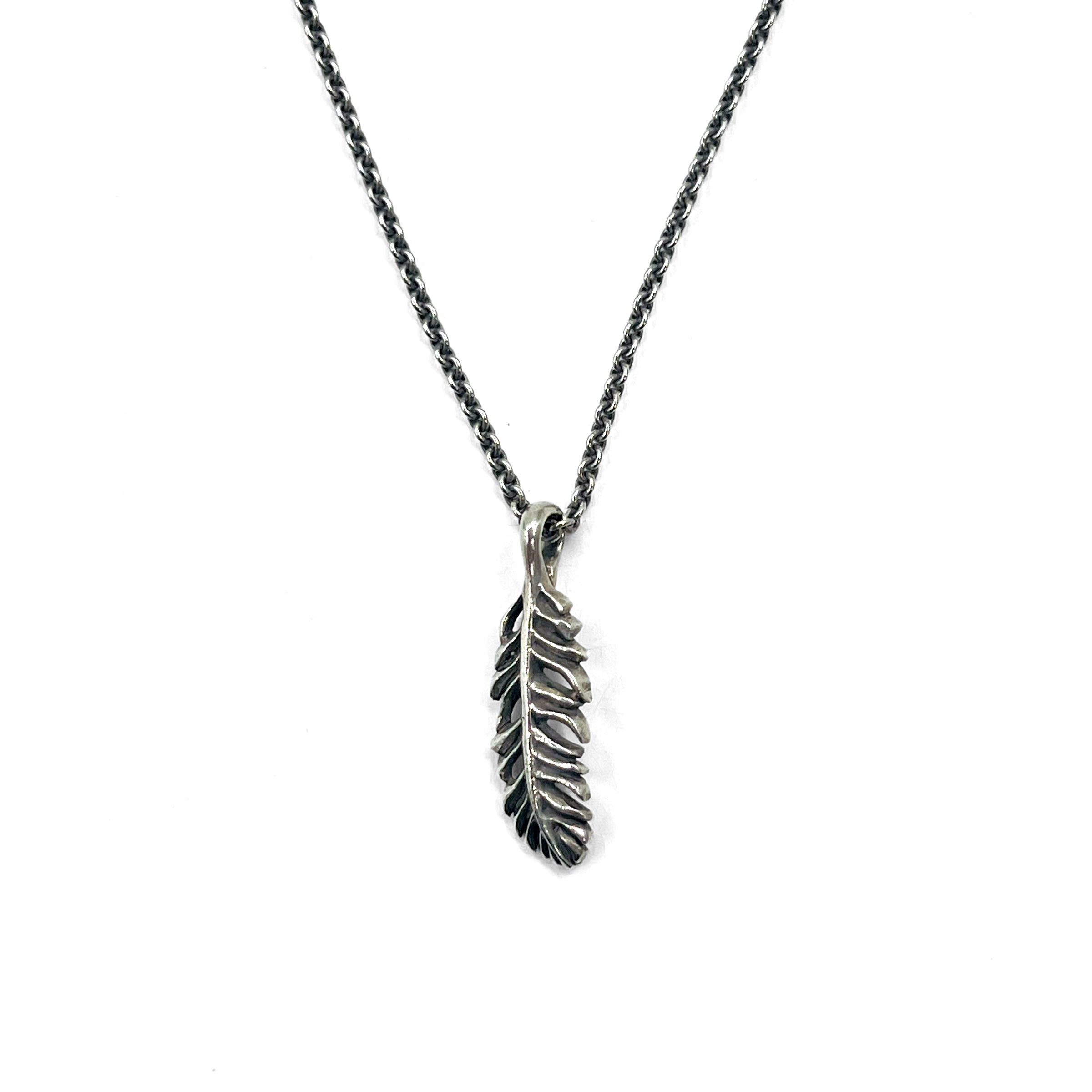 GARNI Feather Chain Necklace Pendant Silver SILVER 925 Feather