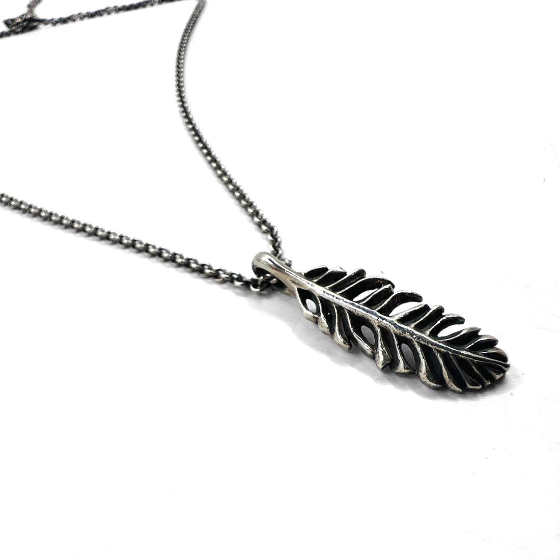 GARNI フェザー チェーン ネックレス ペンダント シルバー SILVER 925 羽根