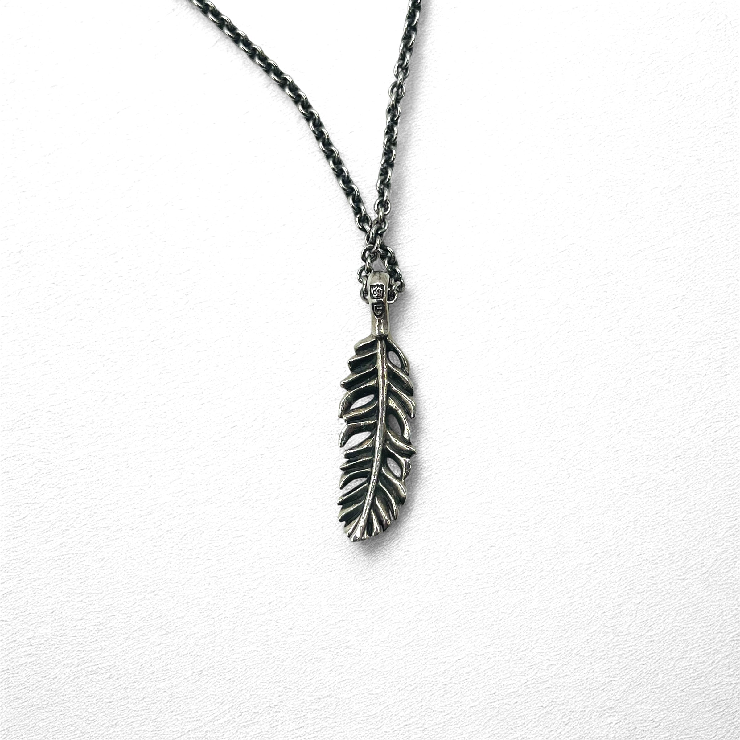 GARNI Feather Chain Necklace Pendant Silver SILVER 925 Feather