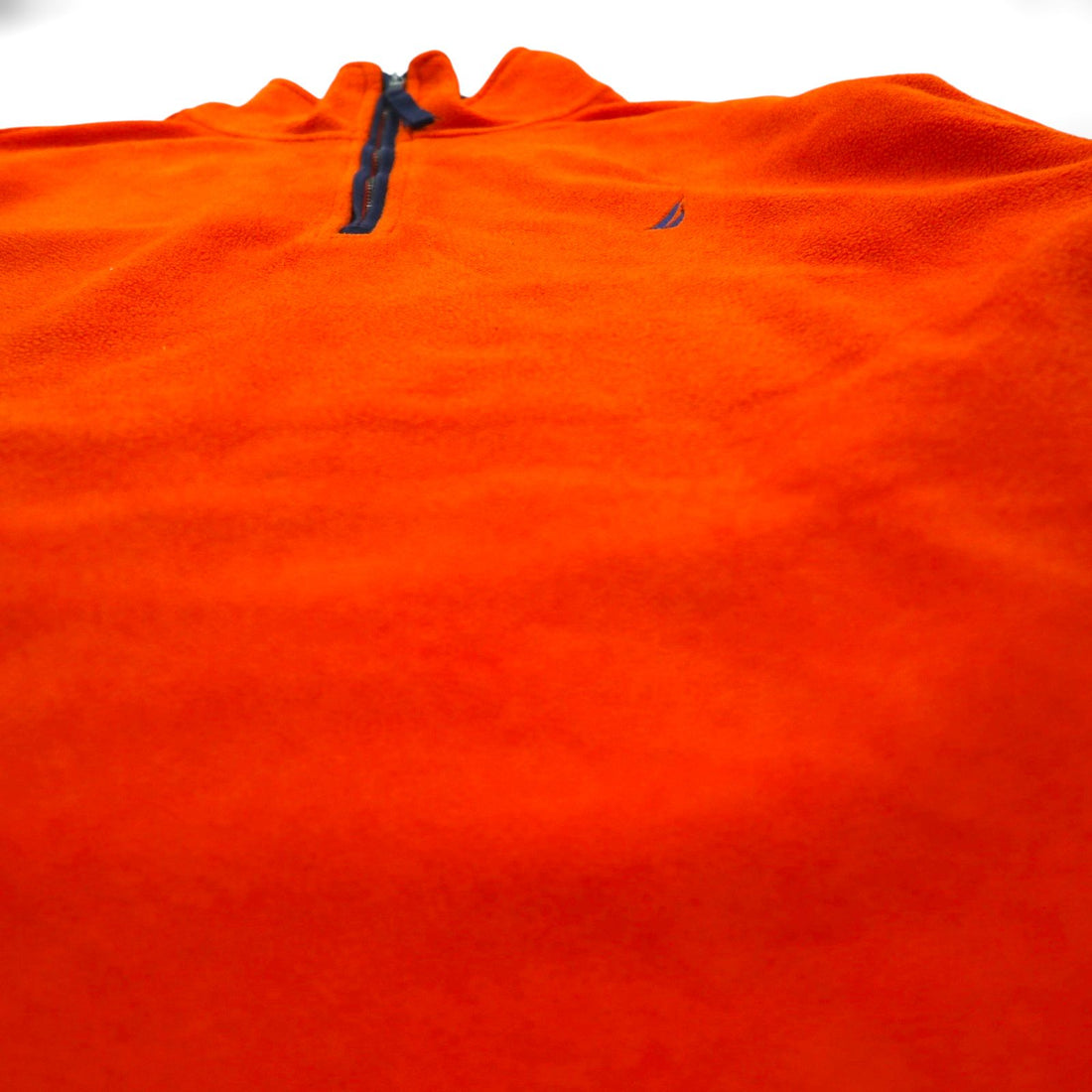 NAUTICA Half Zip Fleece Jacket XL Orange Polyester One Point Logo