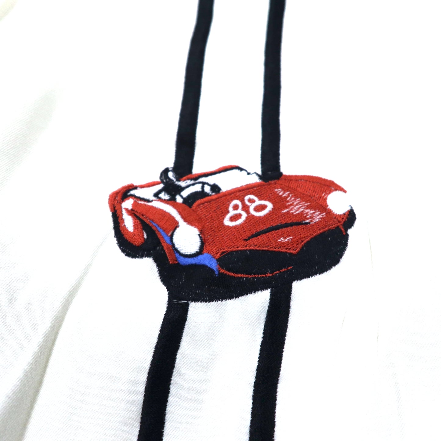 BOBBY CHAN アロハシャツ XXL ホワイト シルク ライン刺繍 レーシングカー ビッグサイズ