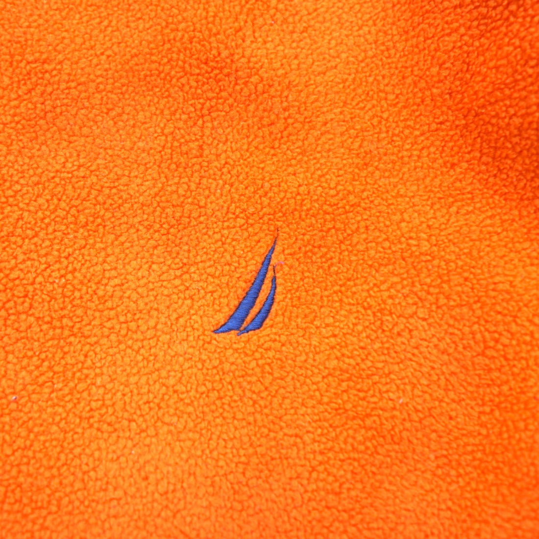 NAUTICA Half Zip Fleece Jacket XL Orange Polyester One Point Logo