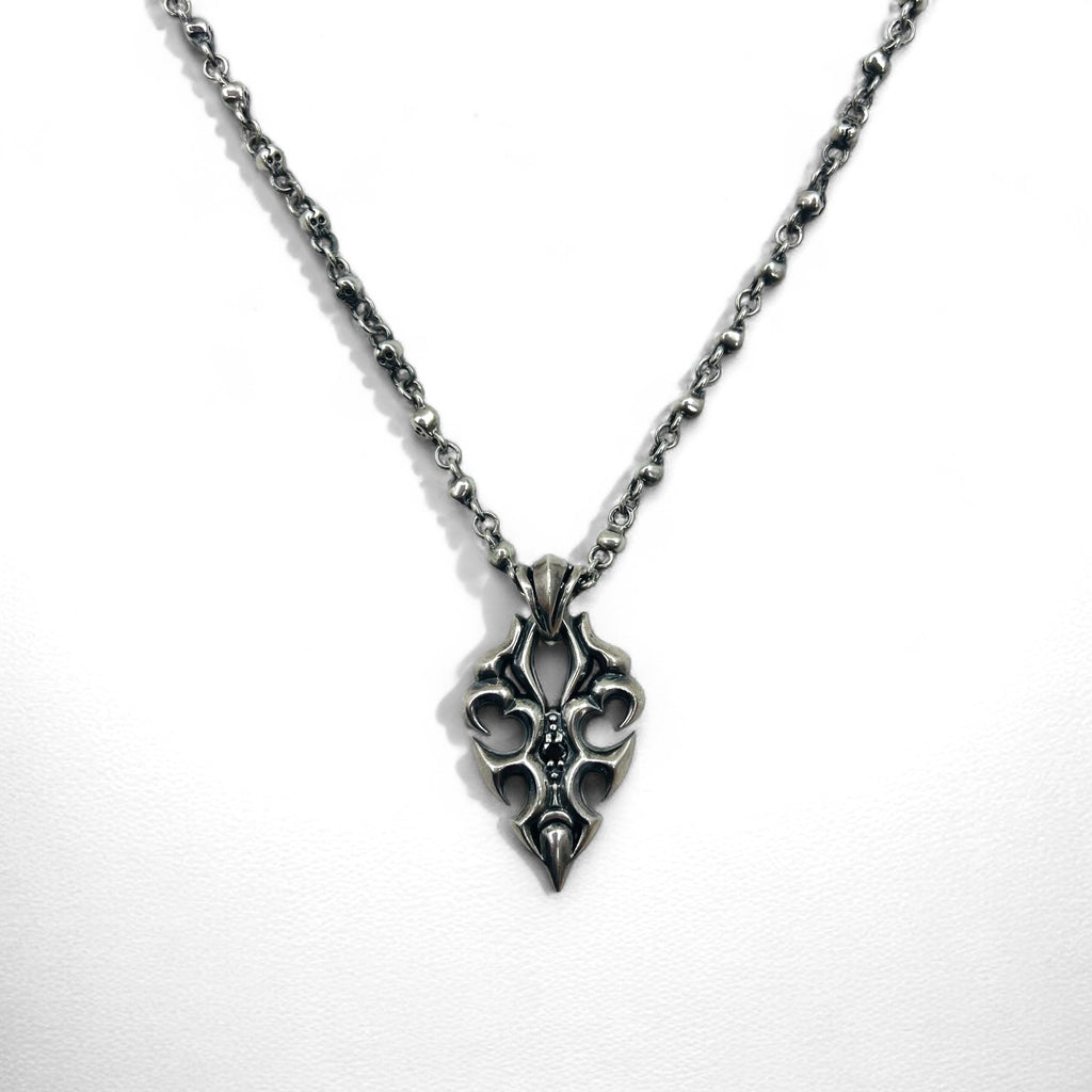 Vintage Skull Chain Necklace スカルチェーン ネックレス ペンダント シルバー STERLING 925 ゴシック ロック