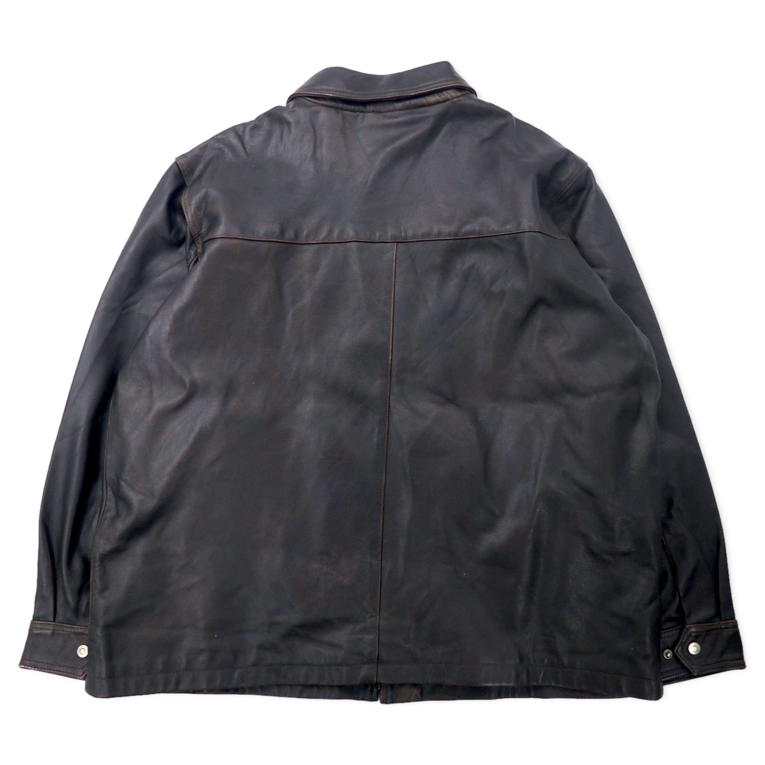 CHEROKEE Single Riders Leather Jacket XXL Brown Big Size – 日本然リトテ