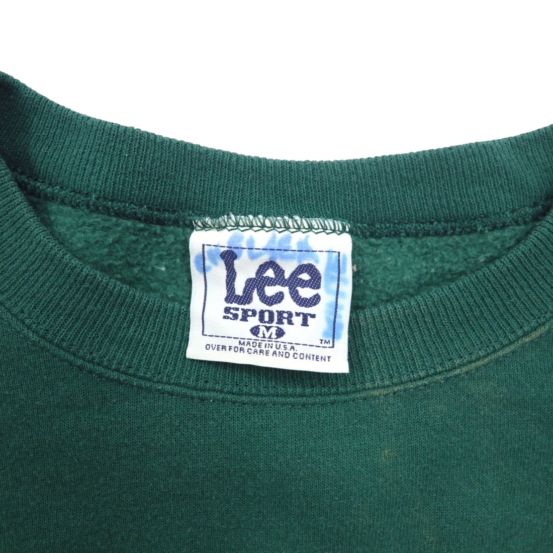 Lee SPORT 90s USA Made NFL Embroidered Sweatshirt M Green Cotton PACKERS NUTMEG