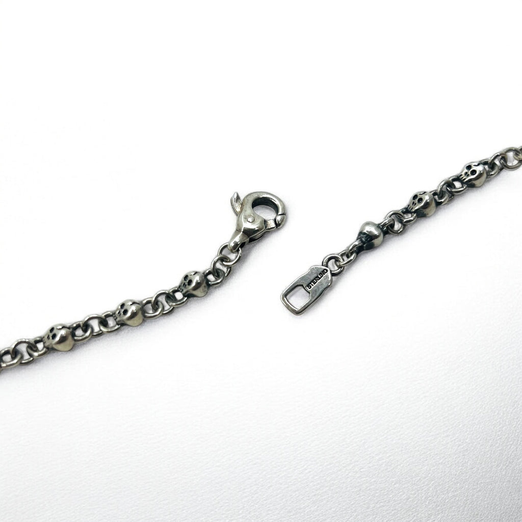 Vintage Skull Chain Necklace スカルチェーン ネックレス ペンダント シルバー STERLING 925 ゴシック ロック